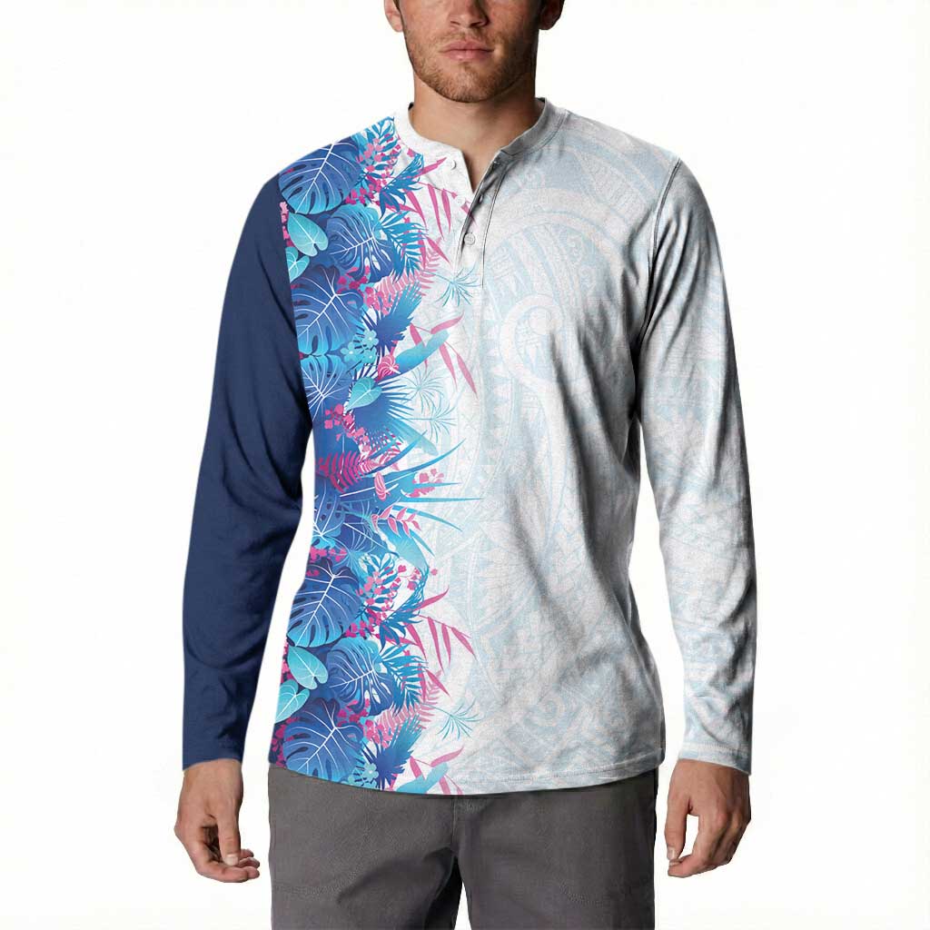 Hawaii Tropical Plant UliUli Button Sweatshirt Vibrant Polynesian Pattern LT01 - Polynesian Pride
