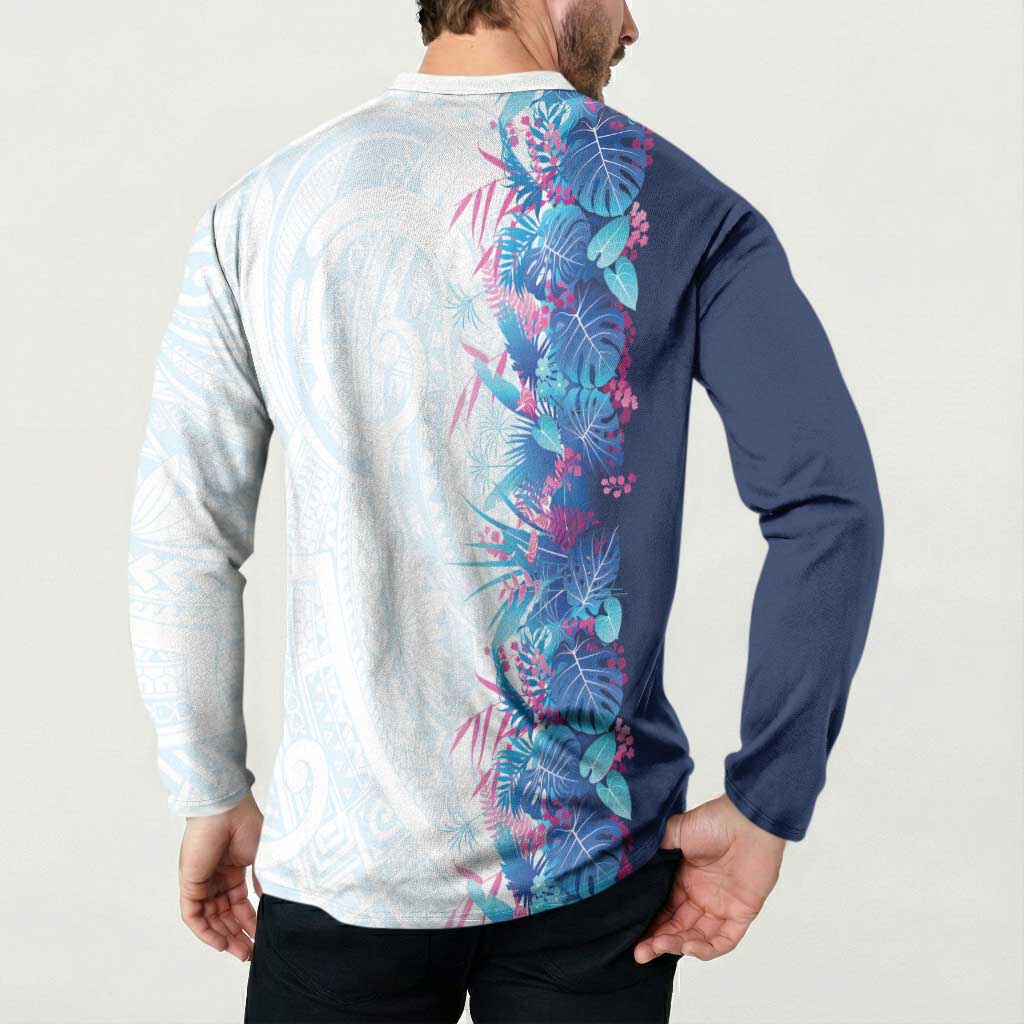 Hawaii Tropical Plant UliUli Button Sweatshirt Vibrant Polynesian Pattern LT01 - Polynesian Pride