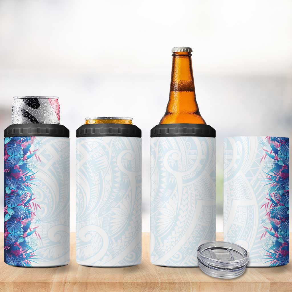 Hawaii Tropical Plant UliUli 4 in 1 Can Cooler Tumbler Vibrant Polynesian Pattern LT01 - Polynesian Pride