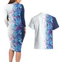 Hawaii Tropical Plant UliUli Couples Matching Long Sleeve Bodycon Dress and Hawaiian Shirt Vibrant Polynesian Pattern LT01 - Polynesian Pride