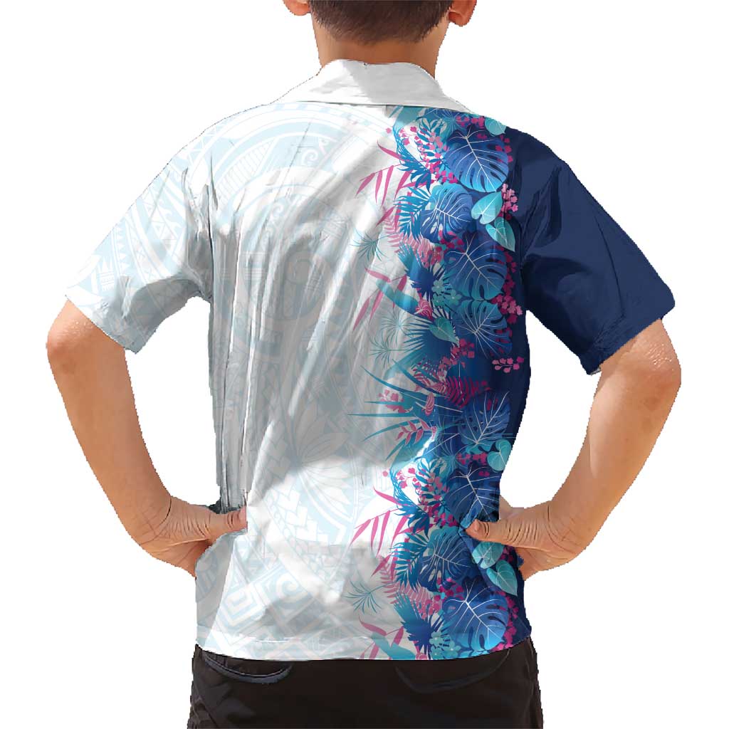 Hawaii Tropical Plant UliUli Family Matching Short Sleeve Bodycon Dress and Hawaiian Shirt Vibrant Polynesian Pattern
