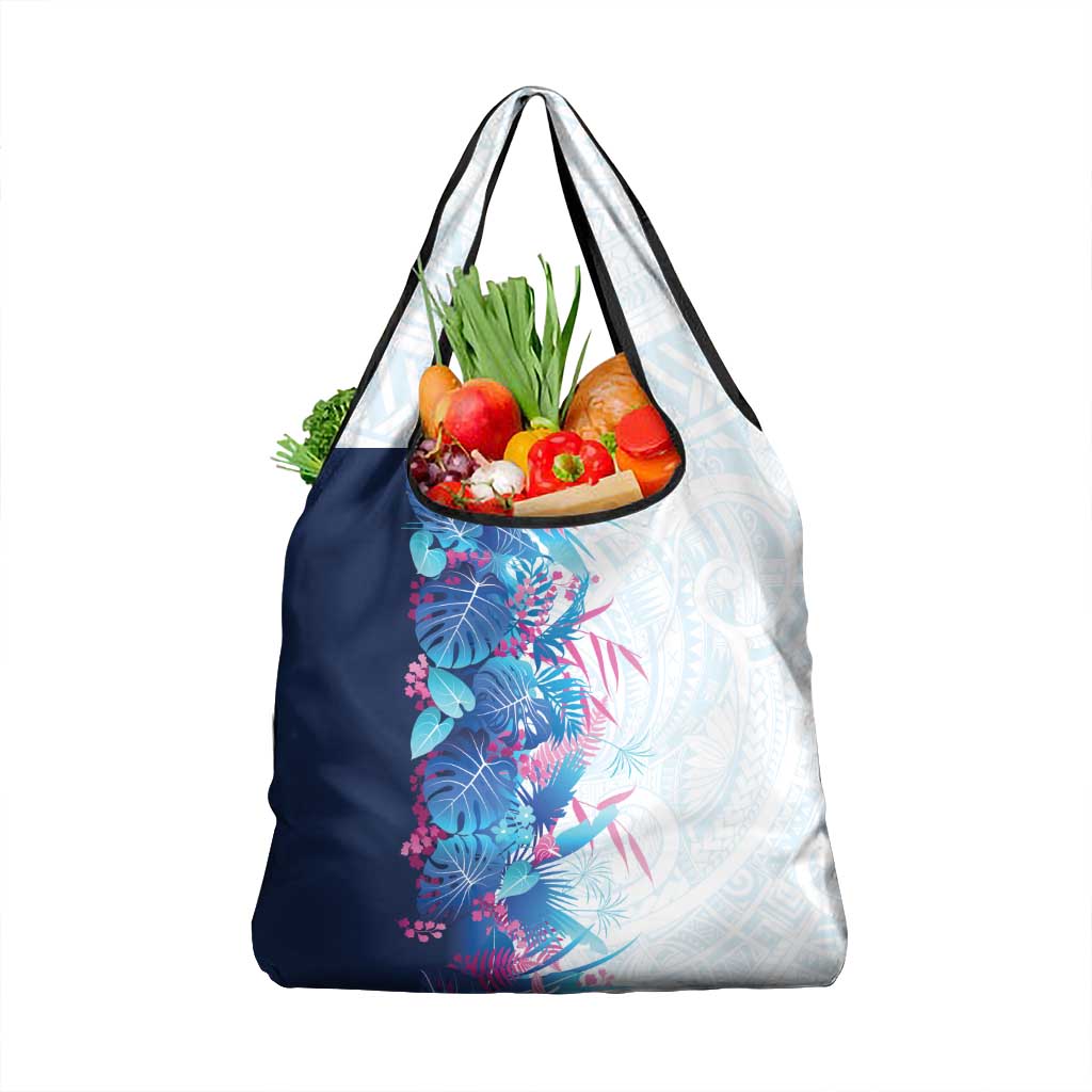 Hawaii Tropical Plant UliUli Grocery Bag Vibrant Polynesian Pattern LT01 1-pack One Size Blue - Polynesian Pride