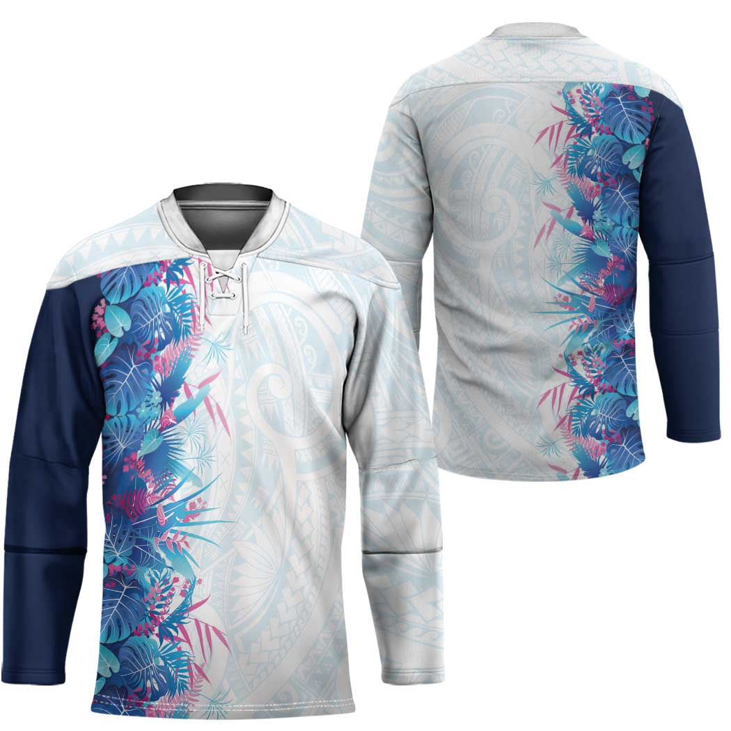 Hawaii Tropical Plant UliUli Hockey Jersey Vibrant Polynesian Pattern LT01 - Polynesian Pride