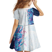Hawaii Tropical Plant UliUli Kid Short Sleeve Dress Vibrant Polynesian Pattern LT01 - Polynesian Pride