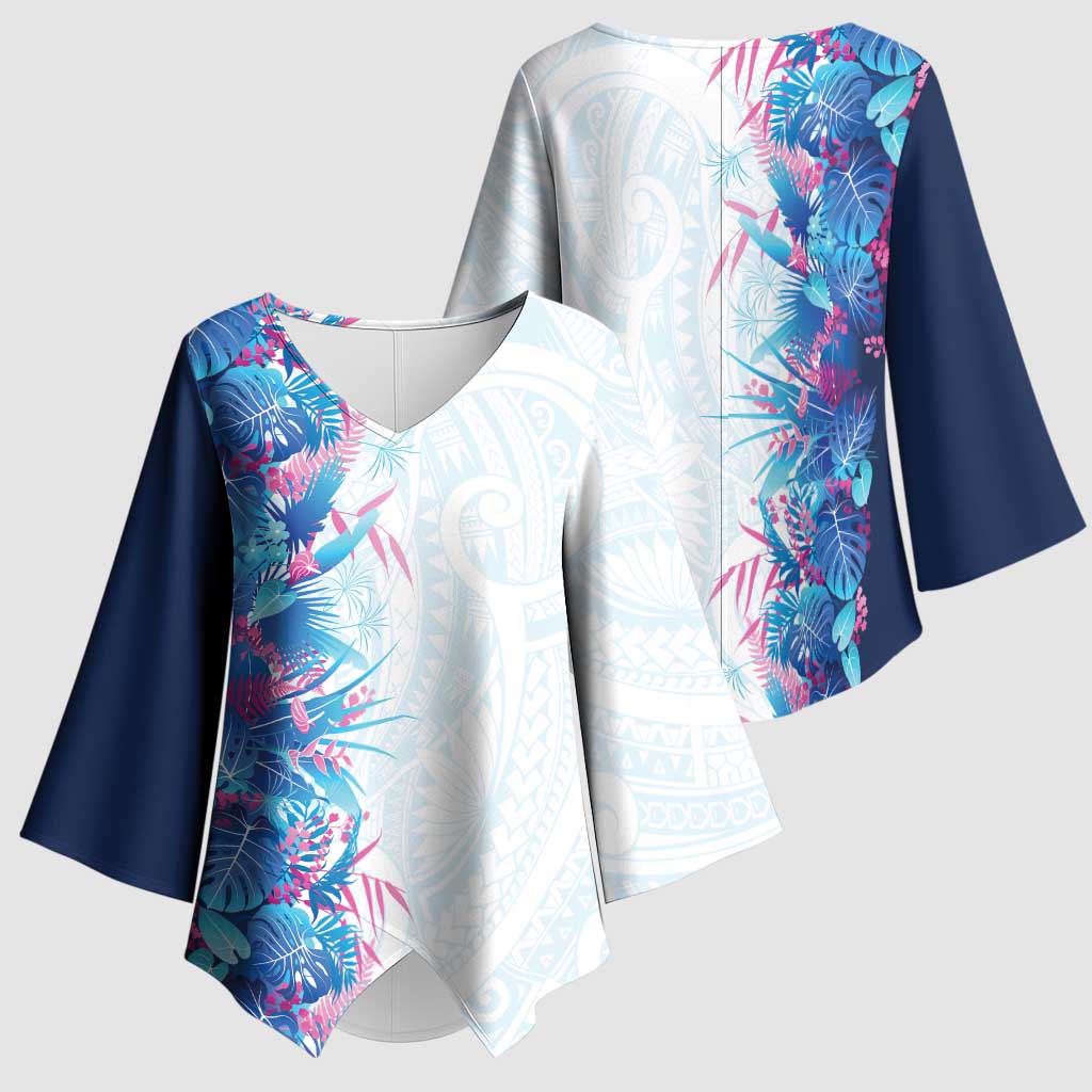 Hawaii Tropical Plant UliUli Kimono Sleeve Blouse Vibrant Polynesian Pattern LT01 - Polynesian Pride