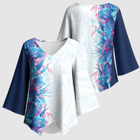 Hawaii Tropical Plant UliUli Kimono Sleeve Blouse Vibrant Polynesian Pattern LT01 - Polynesian Pride