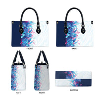 Hawaii Tropical Plant UliUli Leather Bag Vibrant Polynesian Pattern