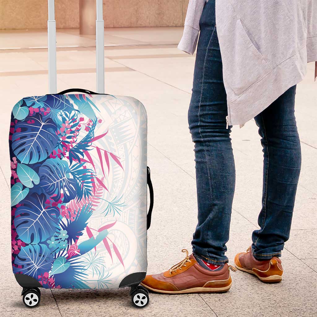 Hawaii Tropical Plant UliUli Luggage Cover Vibrant Polynesian Pattern LT01 Blue - Polynesian Pride