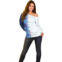Hawaii Tropical Plant UliUli Off Shoulder Sweater Vibrant Polynesian Pattern LT01 - Polynesian Pride
