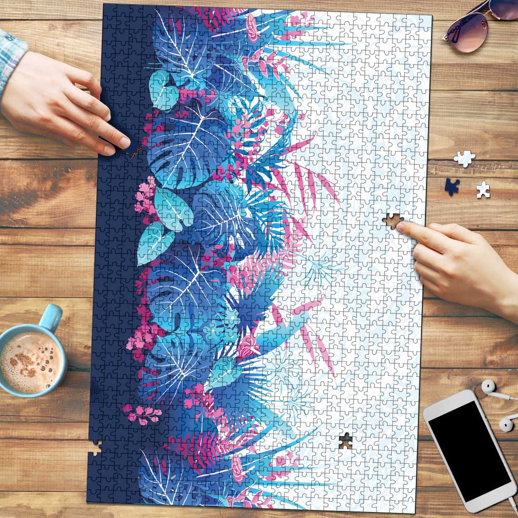 Hawaii Tropical Plant UliUli Puzzle Vibrant Polynesian Pattern LT01 Blue - Polynesian Pride