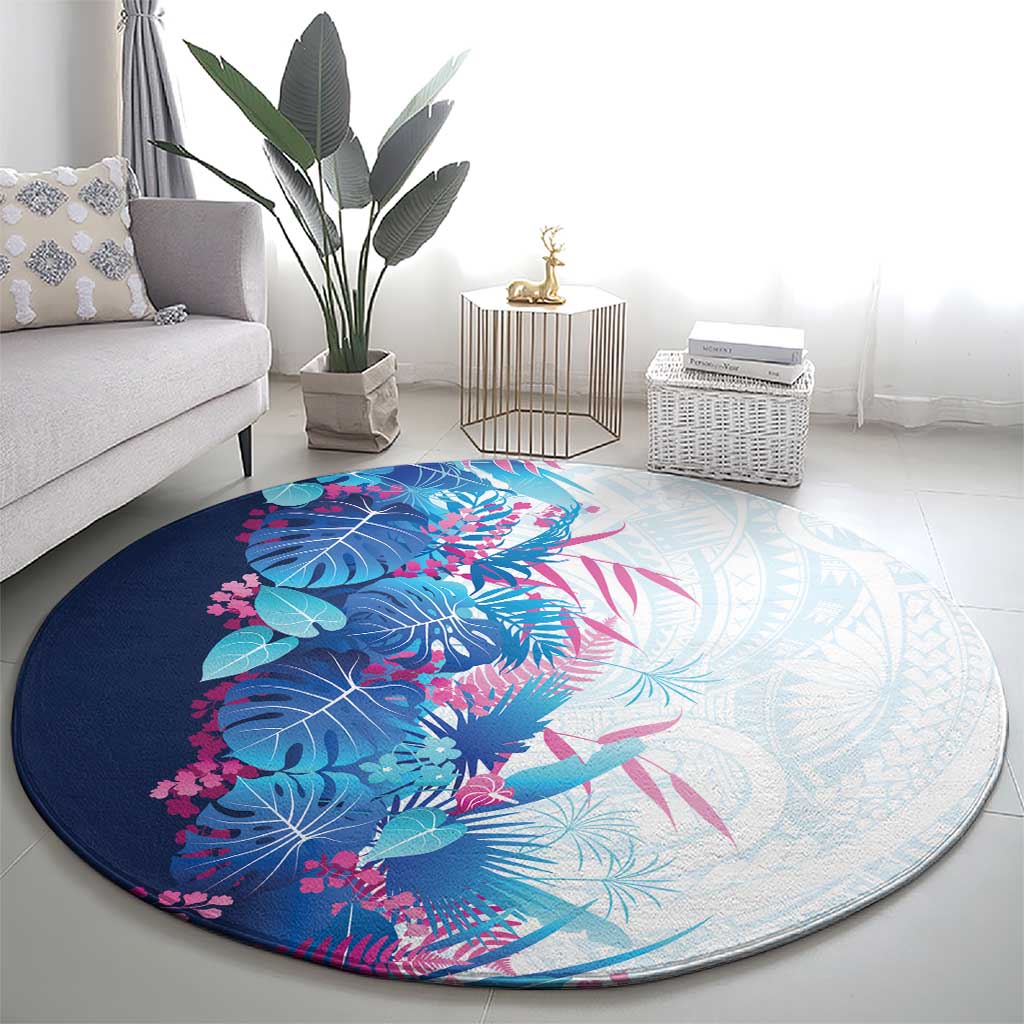 Hawaii Tropical Plant UliUli Round Carpet Vibrant Polynesian Pattern LT01 - Polynesian Pride