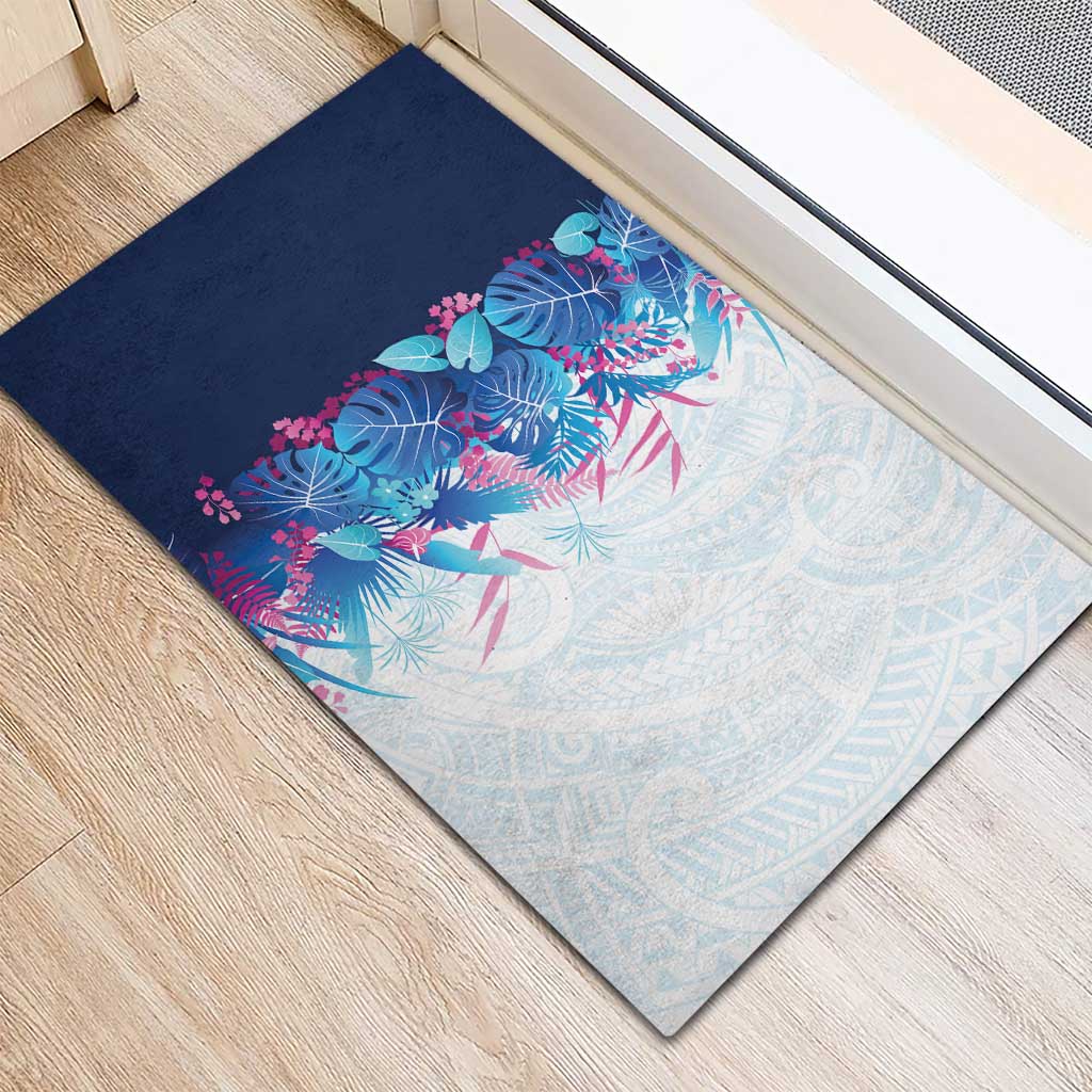 Hawaii Tropical Plant UliUli Rubber Doormat Vibrant Polynesian Pattern LT01 - Polynesian Pride