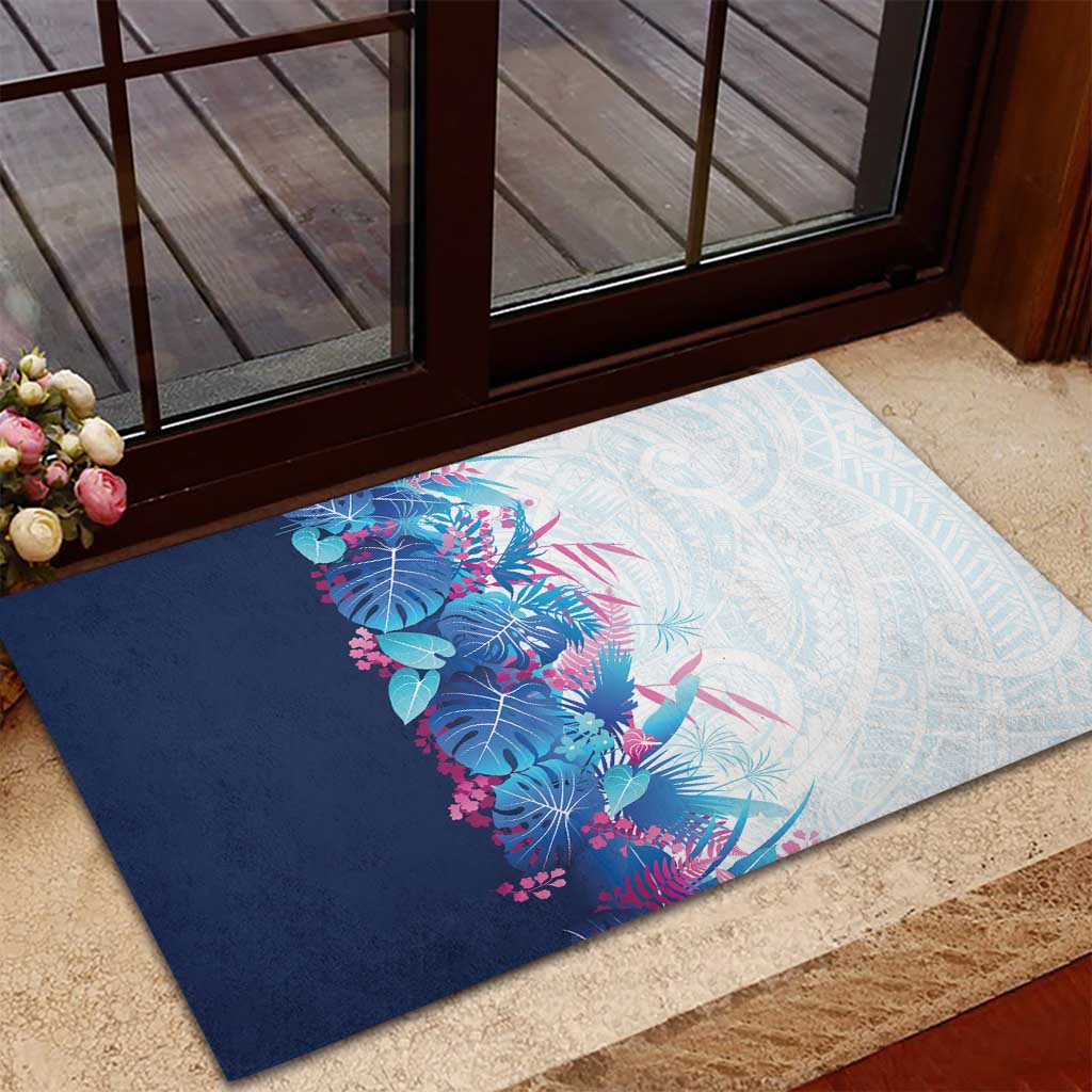 Hawaii Tropical Plant UliUli Rubber Doormat Vibrant Polynesian Pattern LT01 - Polynesian Pride