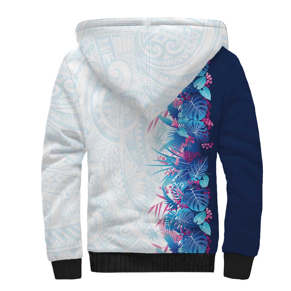 Hawaii Tropical Plant UliUli Sherpa Hoodie Vibrant Polynesian Pattern LT01 - Polynesian Pride