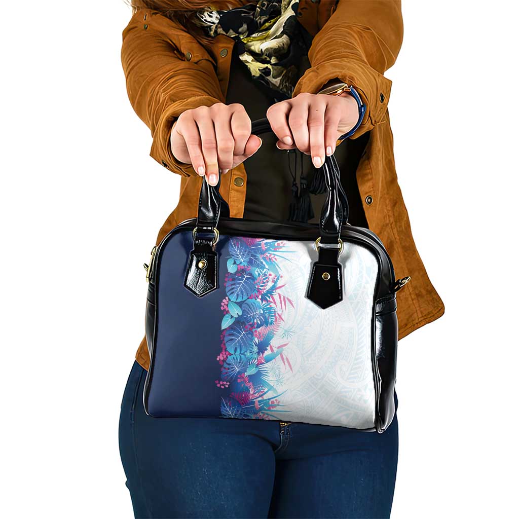 Hawaii Tropical Plant UliUli Shoulder Handbag Vibrant Polynesian Pattern LT01 One Size Blue - Polynesian Pride