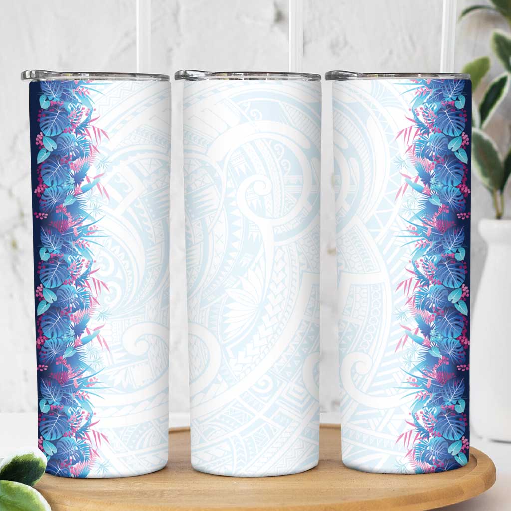 Hawaii Tropical Plant UliUli Skinny Tumbler Vibrant Polynesian Pattern LT01 - Polynesian Pride