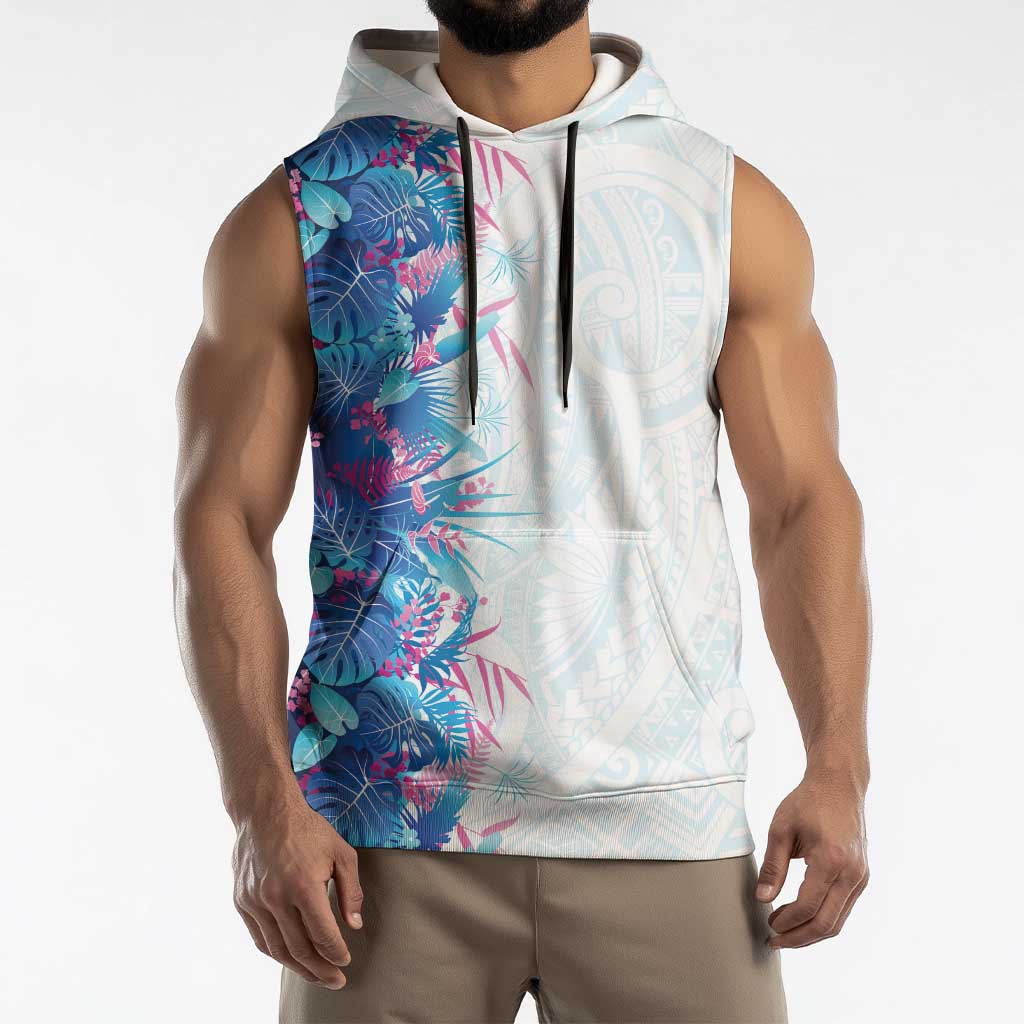 Hawaii Tropical Plant UliUli Sleeveless Hoodie Vibrant Polynesian Pattern LT01 - Polynesian Pride