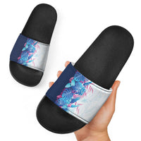Hawaii Tropical Plant UliUli Slide Sandals Vibrant Polynesian Pattern LT01 - Polynesian Pride