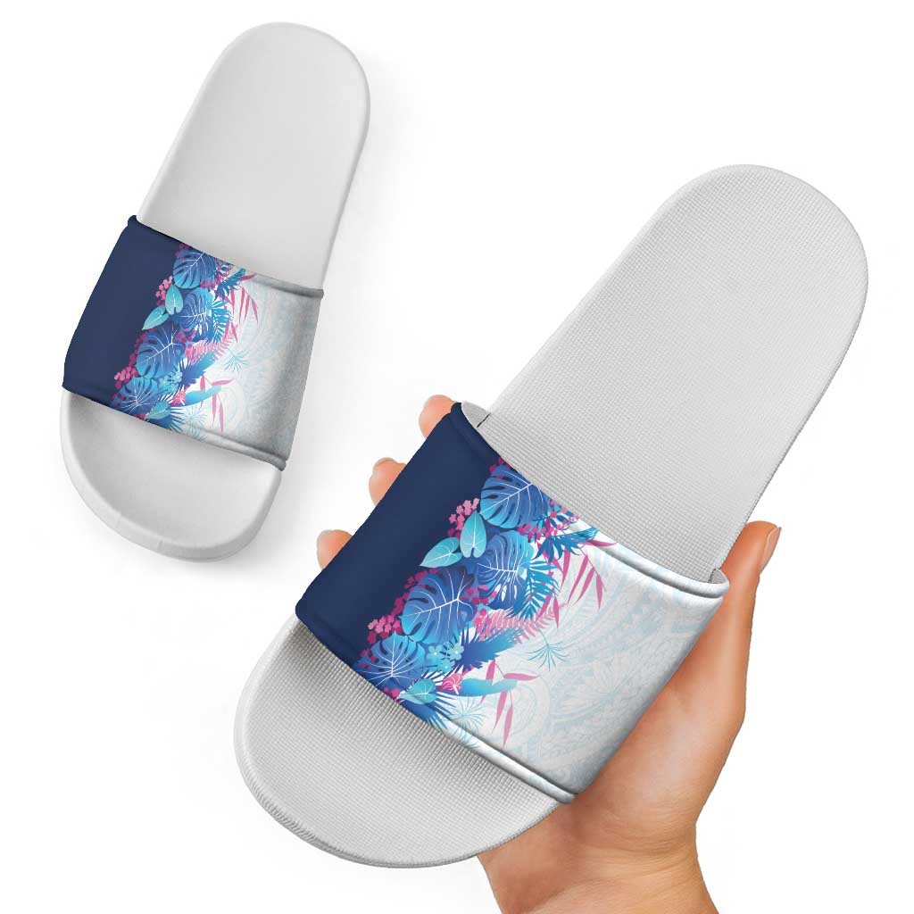 Hawaii Tropical Plant UliUli Slide Sandals Vibrant Polynesian Pattern LT01 - Polynesian Pride