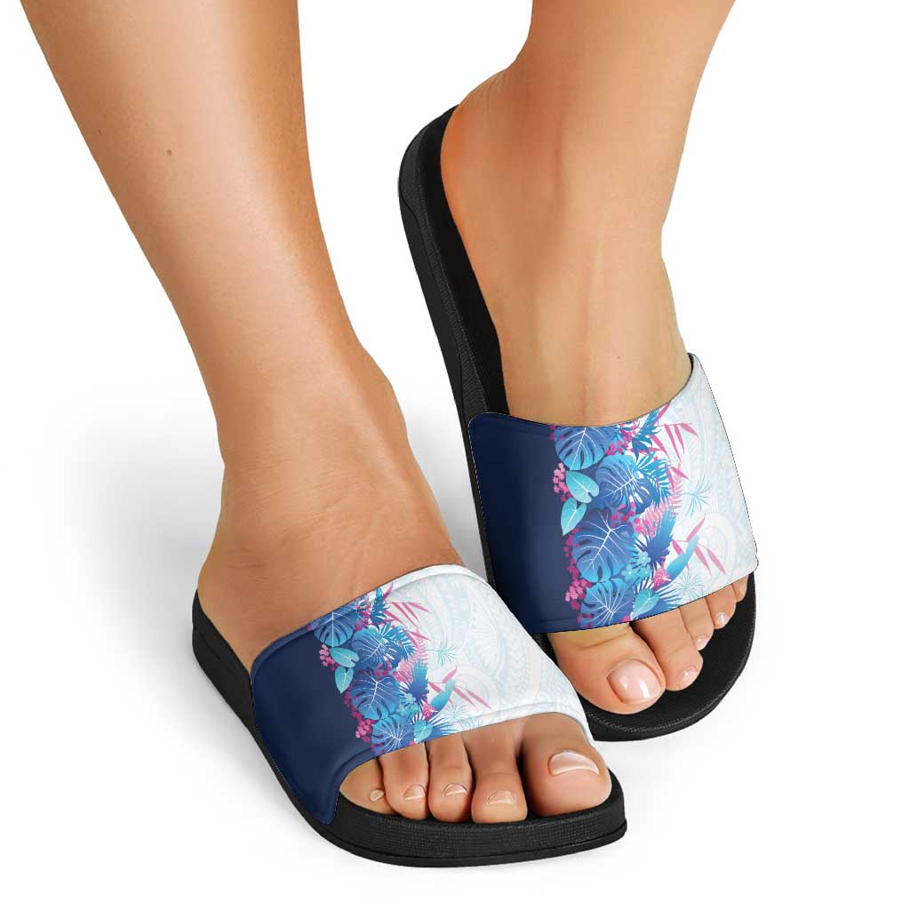 Hawaii Tropical Plant UliUli Slide Sandals Vibrant Polynesian Pattern LT01 - Polynesian Pride