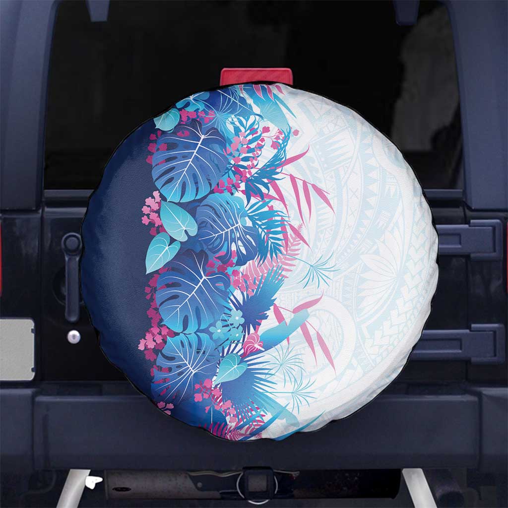 Hawaii Tropical Plant UliUli Spare Tire Cover Vibrant Polynesian Pattern LT01 No hole Blue - Polynesian Pride