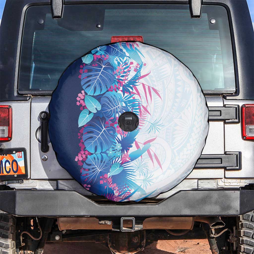 Hawaii Tropical Plant UliUli Spare Tire Cover Vibrant Polynesian Pattern LT01 Blue - Polynesian Pride