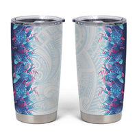 Hawaii Tropical Plant UliUli Tumbler Cup Vibrant Polynesian Pattern LT01 Blue - Polynesian Pride