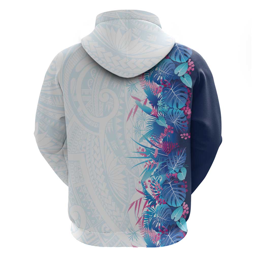 Hawaii Tropical Plant UliUli Zip Hoodie Vibrant Polynesian Pattern