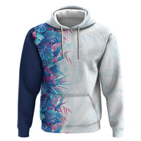 Hawaii Tropical Plant UliUli Zip Hoodie Vibrant Polynesian Pattern