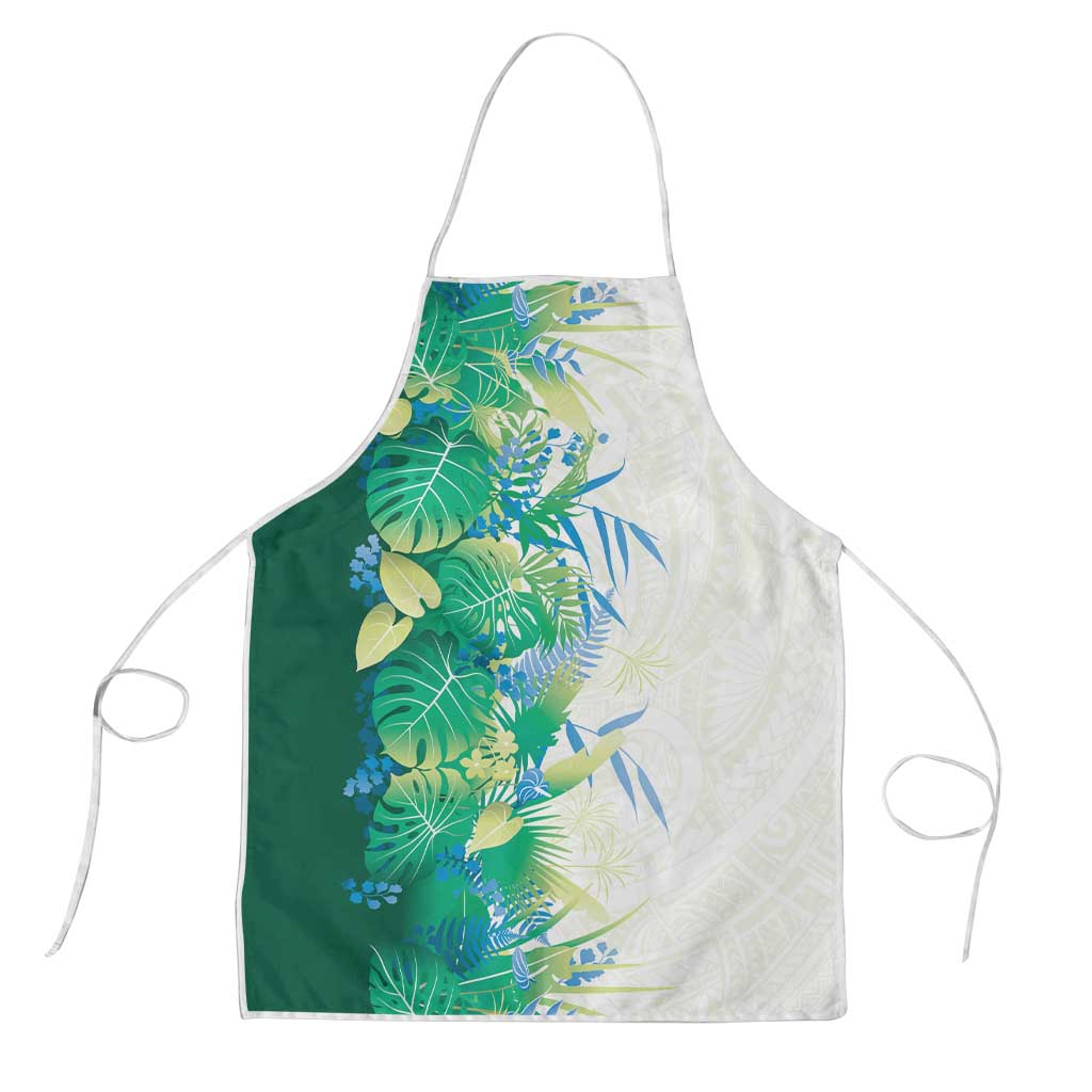 Hawaii Tropical Plant Omaomao Apron Vibrant Polynesian Pattern LT01 Green - Polynesian Pride
