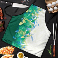 Hawaii Tropical Plant Omaomao Apron Vibrant Polynesian Pattern LT01 Green - Polynesian Pride