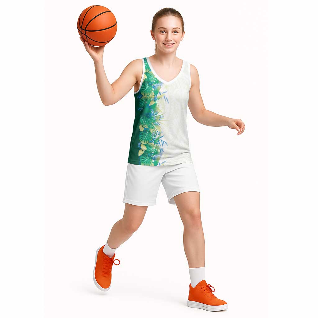 Hawaii Tropical Plant Omaomao Basketball Jersey Vibrant Polynesian Pattern LT01 - Polynesian Pride