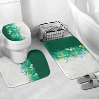 Hawaii Tropical Plant Omaomao Bathroom Set Vibrant Polynesian Pattern LT01 Mat Set Only (3 pcs) One Size Green - Polynesian Pride