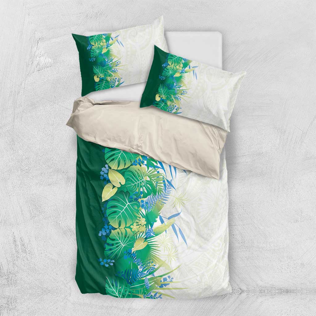 Hawaii Tropical Plant Omaomao Bedding Set Vibrant Polynesian Pattern LT01 US Twin 172cm x 218cm Green - Polynesian Pride