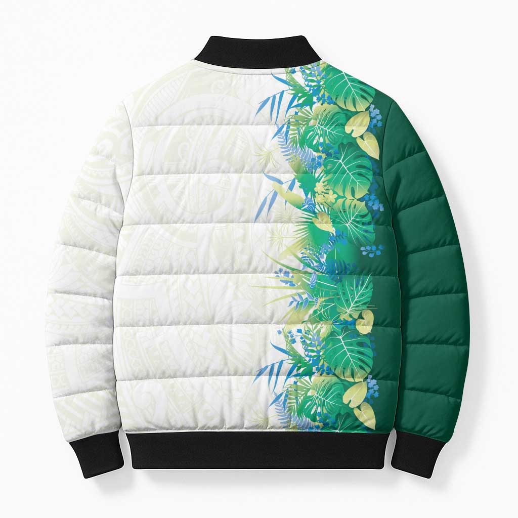 Hawaii Tropical Plant Omaomao Bomber Puffer Jacket Vibrant Polynesian Pattern LT01 - Polynesian Pride