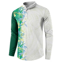 Hawaii Tropical Plant Omaomao Button Sweatshirt Vibrant Polynesian Pattern LT01 - Polynesian Pride