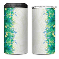 Hawaii Tropical Plant Omaomao 4 in 1 Can Cooler Tumbler Vibrant Polynesian Pattern LT01 One Size: 16 oz Green - Polynesian Pride