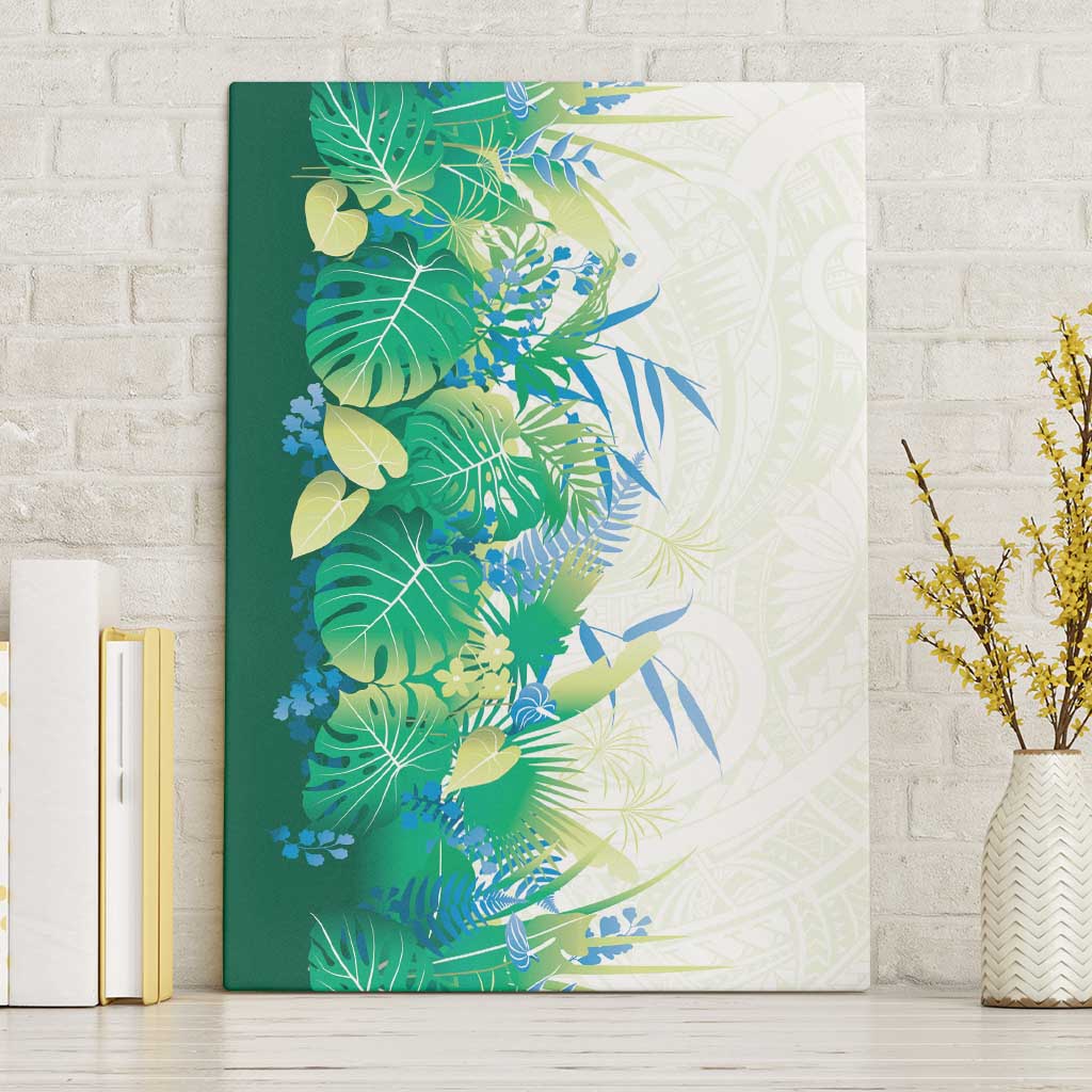 Hawaii Tropical Plant Omaomao Canvas Wall Art Vibrant Polynesian Pattern LT01 Without Frame Green - Polynesian Pride