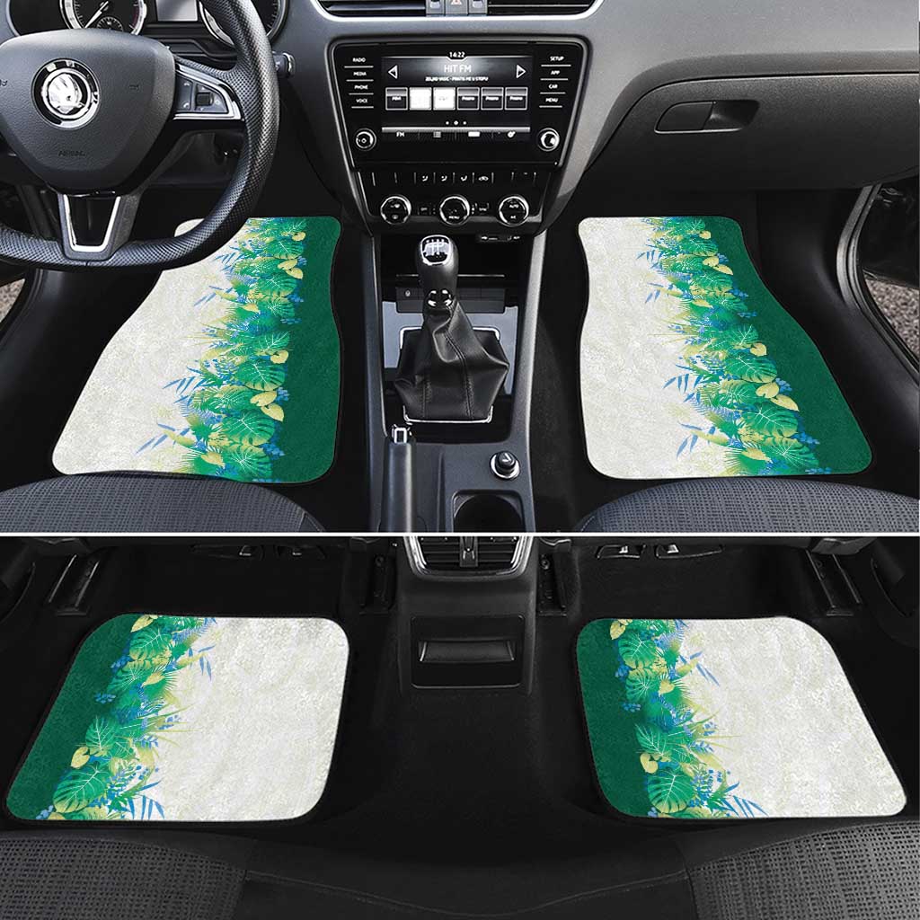 Hawaii Tropical Plant Omaomao Car Mats Vibrant Polynesian Pattern LT01 Set 4pcs Green - Polynesian Pride