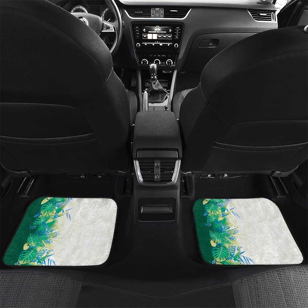 Hawaii Tropical Plant Omaomao Car Mats Vibrant Polynesian Pattern LT01 Set 2pcs - Back Green - Polynesian Pride