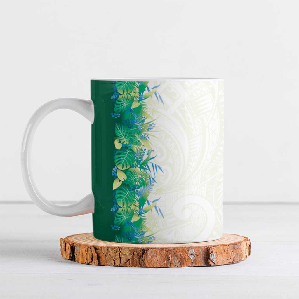 Hawaii Tropical Plant Omaomao Ceramic Mug Vibrant Polynesian Pattern LT01 Green - Polynesian Pride
