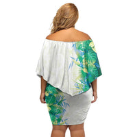 Hawaii Tropical Plant Omaomao Family Matching Off Shoulder Short Dress and Hawaiian Shirt Vibrant Polynesian Pattern LT01 - Polynesian Pride