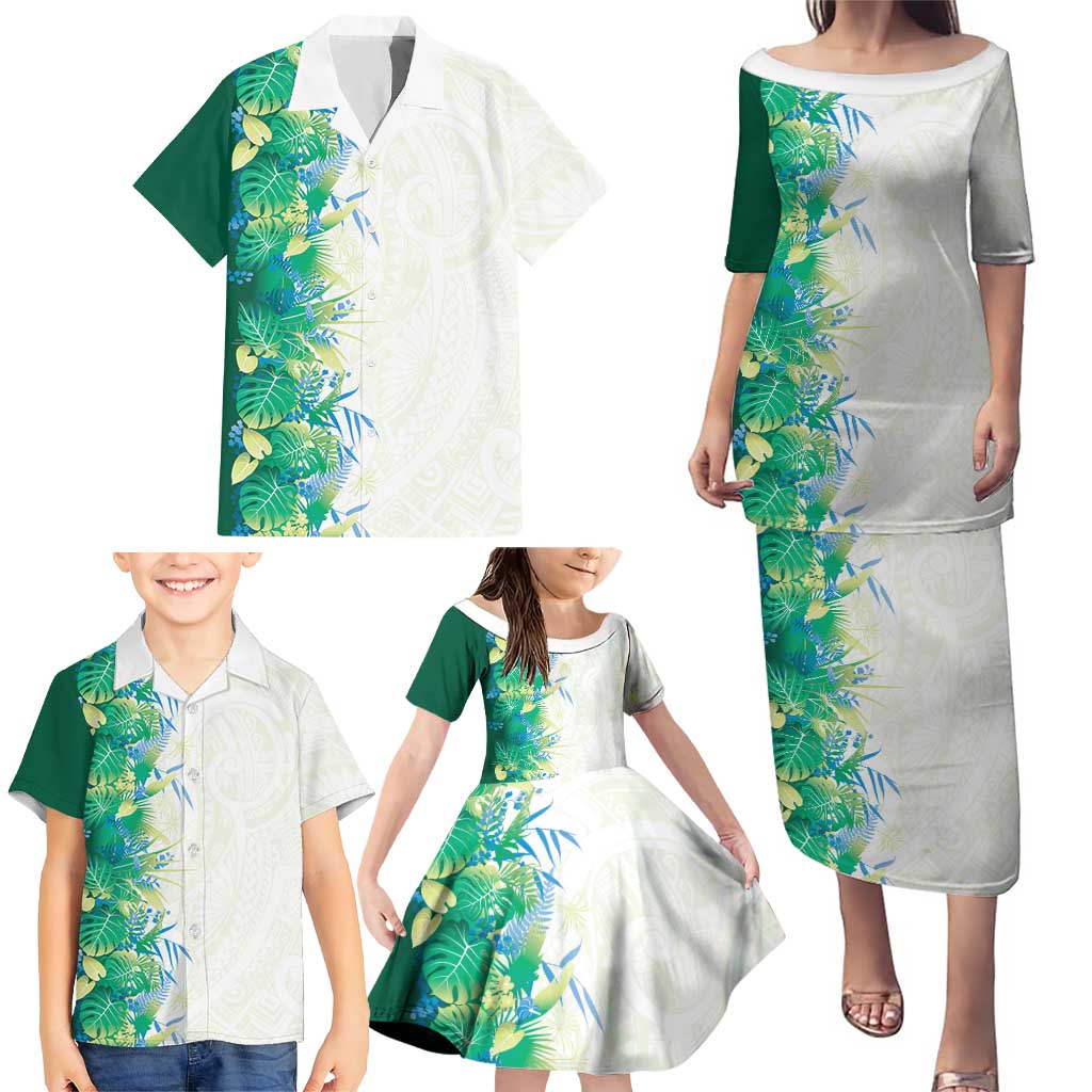 Hawaii Tropical Plant Omaomao Family Matching Puletasi and Hawaiian Shirt Vibrant Polynesian Pattern LT01 - Polynesian Pride