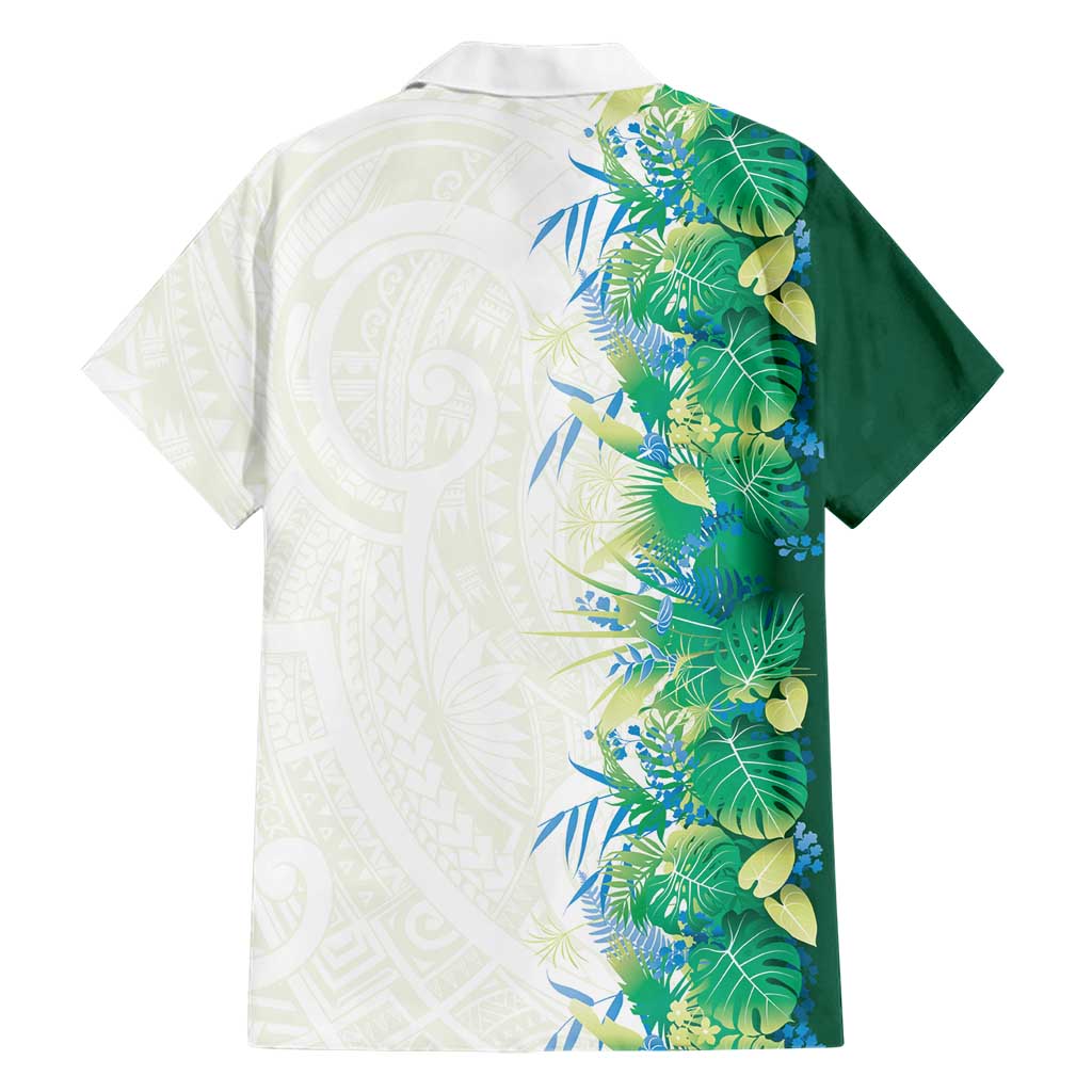 Hawaii Tropical Plant Omaomao Family Matching Tank Maxi Dress and Hawaiian Shirt Vibrant Polynesian Pattern