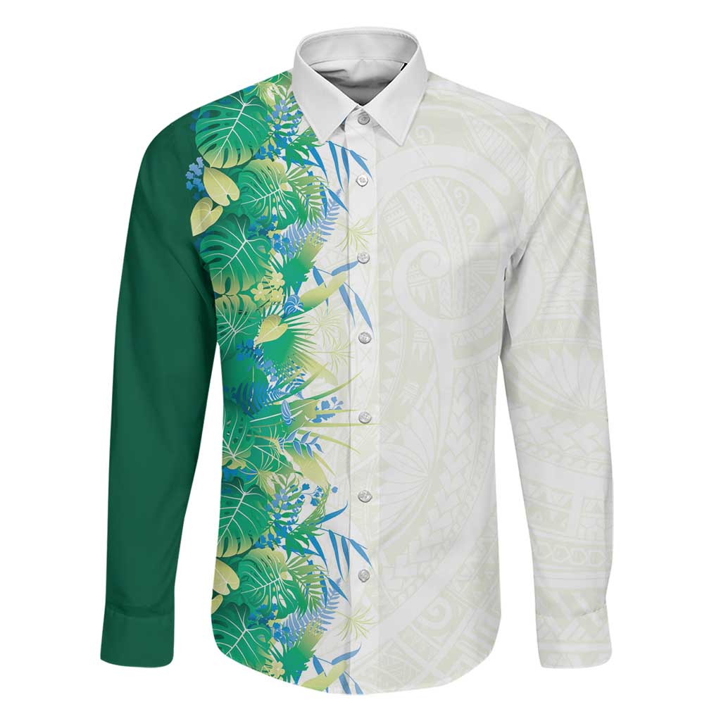 Hawaii Tropical Plant Omaomao Family Matching Tank Maxi Dress and Hawaiian Shirt Vibrant Polynesian Pattern