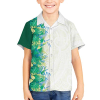 Hawaii Tropical Plant Omaomao Family Matching Tank Maxi Dress and Hawaiian Shirt Vibrant Polynesian Pattern
