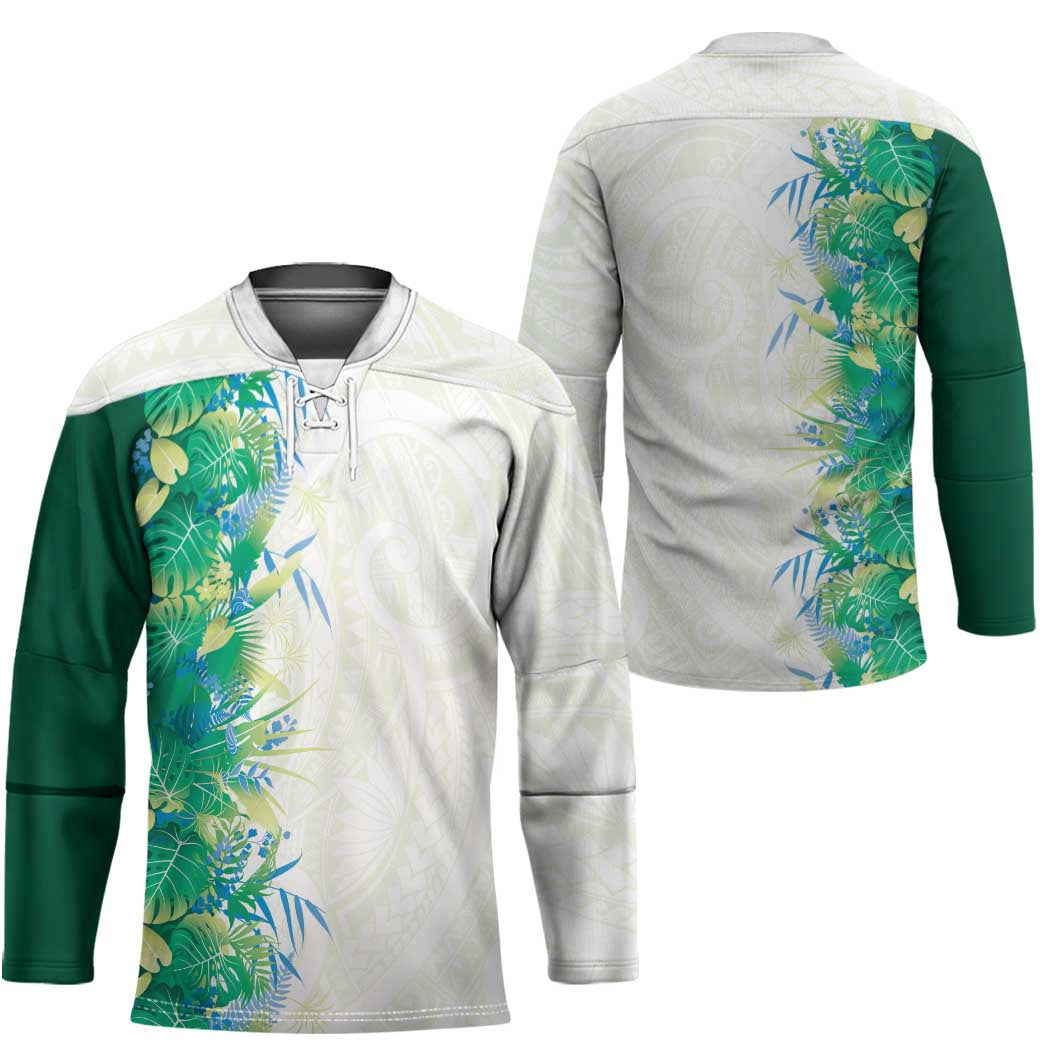 Hawaii Tropical Plant Omaomao Hockey Jersey Vibrant Polynesian Pattern LT01 - Polynesian Pride