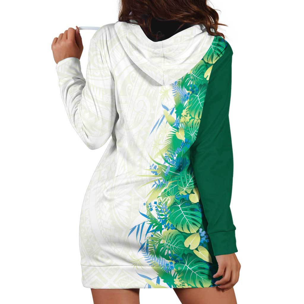 Hawaii Tropical Plant Omaomao Hoodie Dress Vibrant Polynesian Pattern LT01 - Polynesian Pride