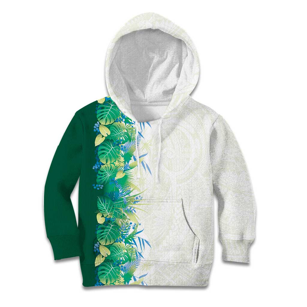 Hawaii Tropical Plant Omaomao Kid Hoodie Vibrant Polynesian Pattern LT01 Hoodie Green - Polynesian Pride