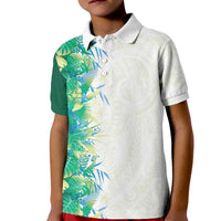 Hawaii Tropical Plant Omaomao Kid Polo Shirt Vibrant Polynesian Pattern LT01 Kid Green - Polynesian Pride